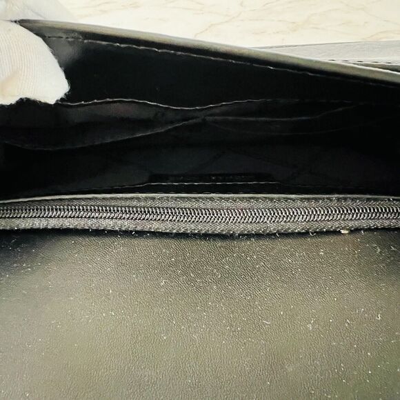 MICHAEL KORS Jet Set Solid Black Leather Full Flap Chain Crossbody Bag - Picture 8 of 9